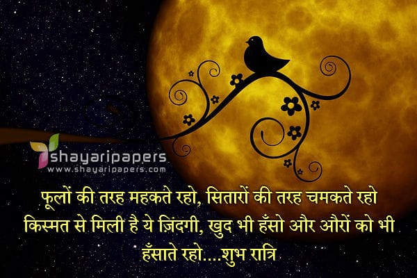 inspirational good night shayari pictures